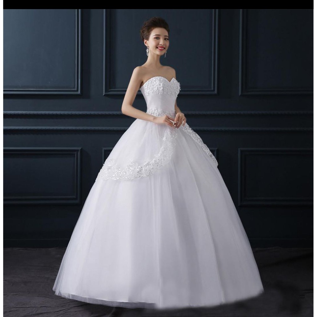 GAUN PENGANTIN PUTIH /GAUN PENGANTIN BALLGOWN.