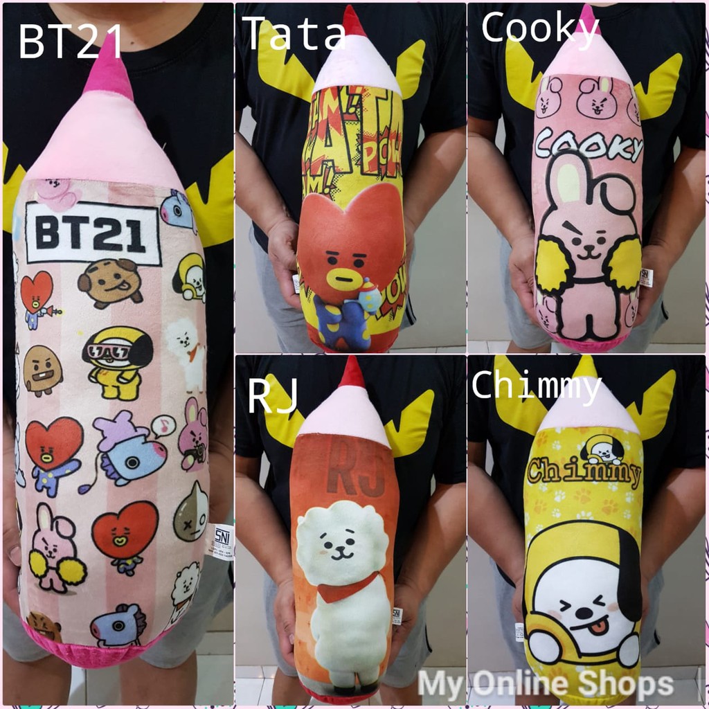 Guling Pensil Boneka BT21 BTS Unofficial