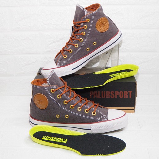 SEPATU CASUAL CONVERSE ALL STAR HIGH PREMIUM SNEAKERS BOOT COBOY TINGGI ABU GREY