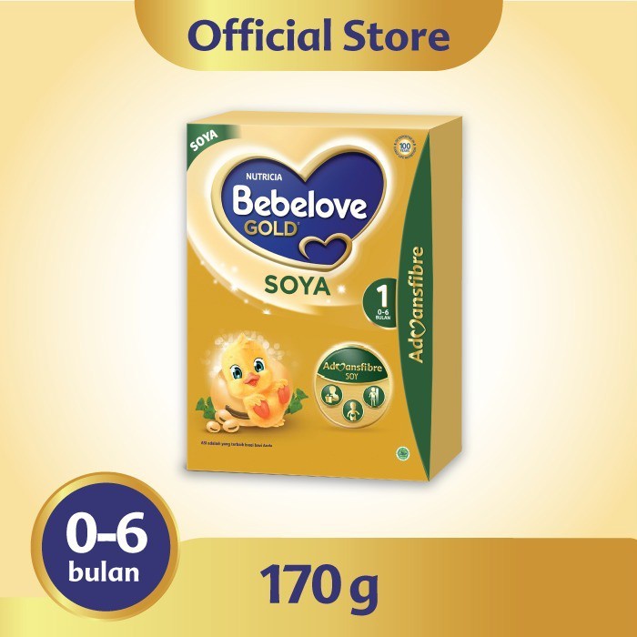 

NUTRICIA BEBELOVE GOLD SOYA 1 ( 0-6 BULAN ) 170GR