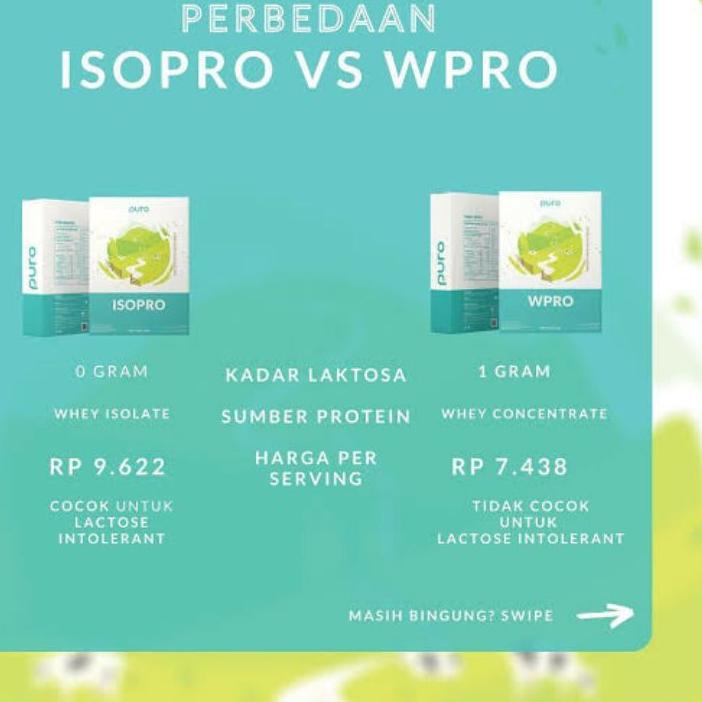 ♂ PURO WPRO WHEY W PRO PROTEIN 300 GRAM GR 10 SERVING SUSU PROTEIN GRASS FED PROTEIN GYM LOW FAT PUR