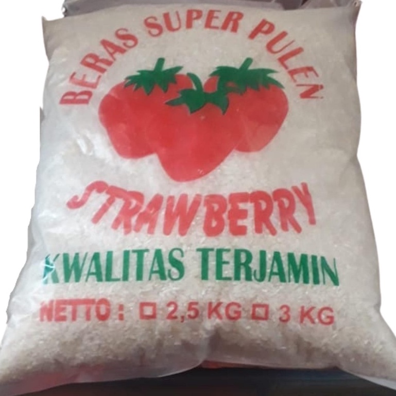 

Beras Strawberry Stroberi 3kg Super Pulen Masak Enak