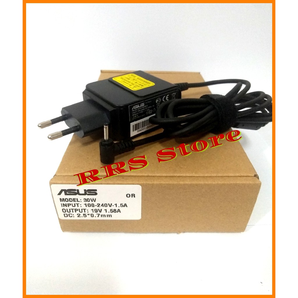 Charger Adaptor Asus Laptop/Notebook 19V 1.58A eeePC 1001 1005 1015 1025 X101 Original