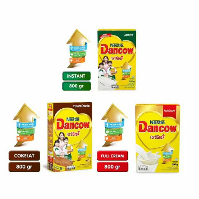 

Dancow Fortigro Coklat/Full Cream/Instant 800 gram