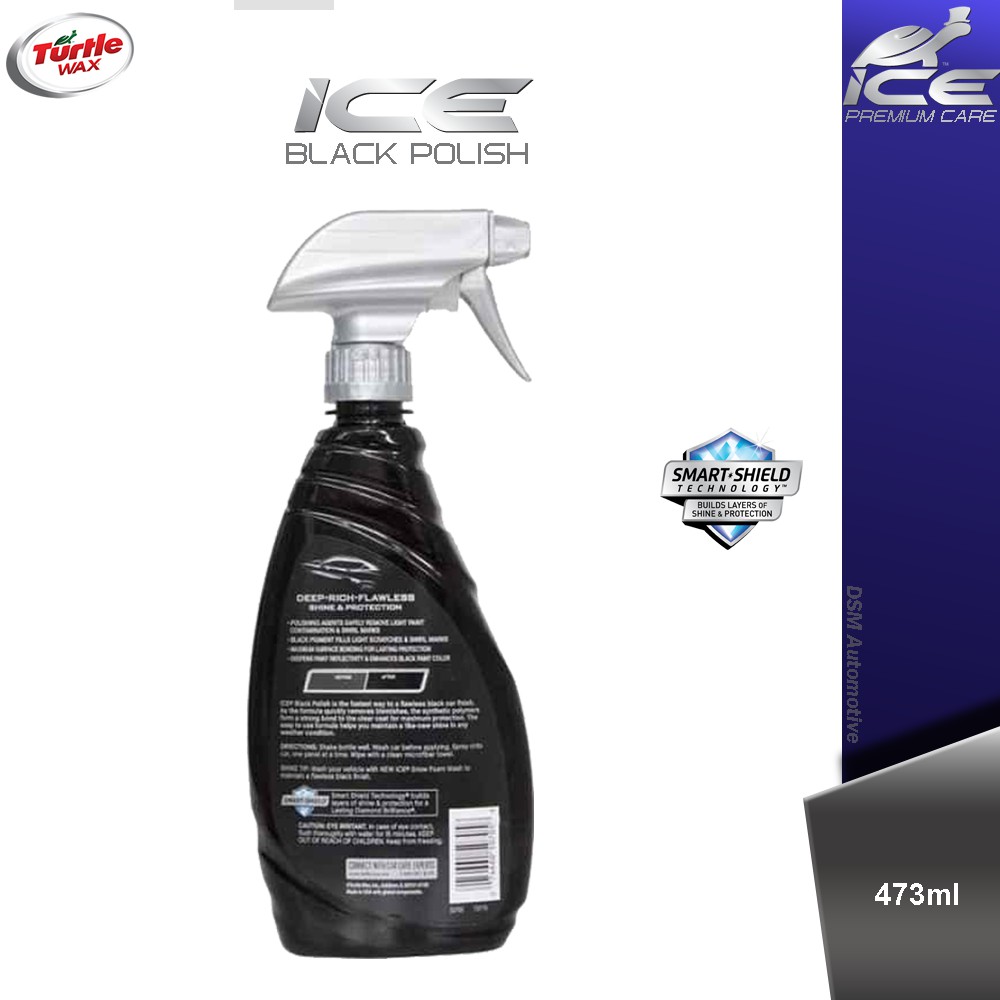 Turtle Wax Ice Black Polish 473ml /Angkat Kotoran Hilangkan Goresan Halus Dg Kandungan Pigment Hitam