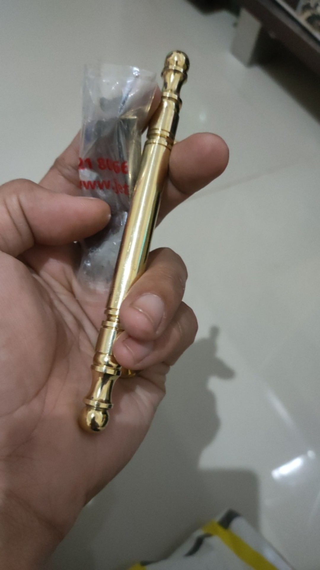 Furniture Kuningan Handle Pegangan Tarikan Knob Pintu Lemari Laci Bifet Jendela Antik Klasik Vintage