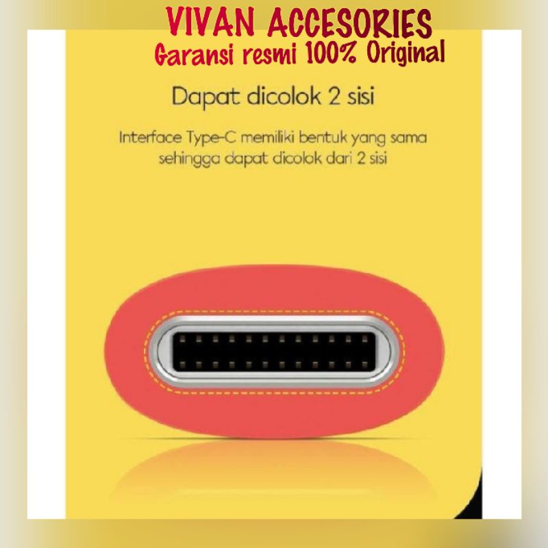 VIVAN CBC100S Kabel Data Type-C. 2,4A.100CM ( 1 Toples isi 20 pcs) original