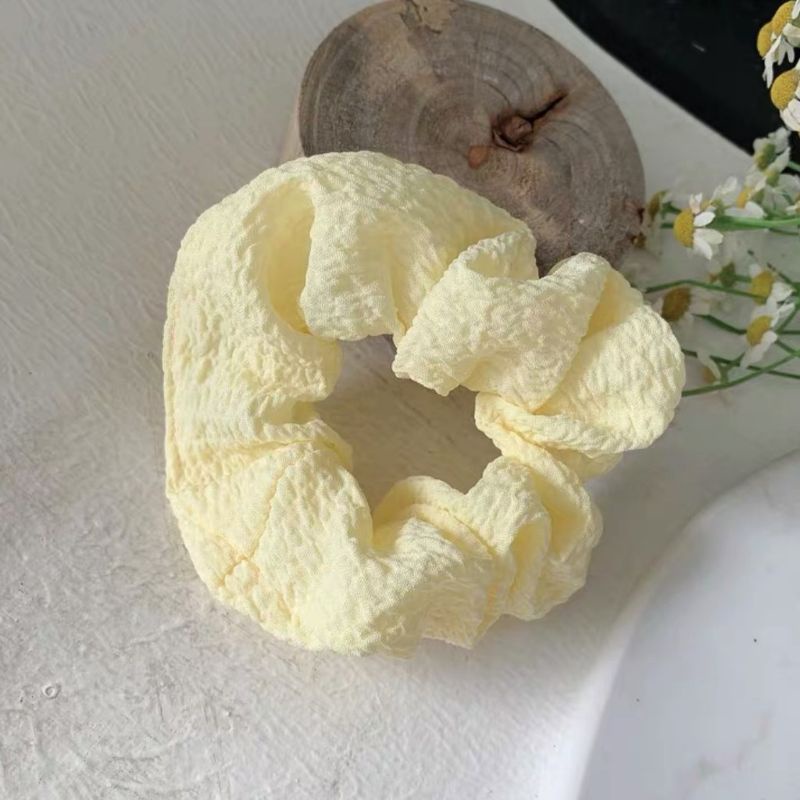 Ikat Rambut Polos Warna Warni / Women Hair Tie/ Kuncir Rambut Wanita-Kuning Polos