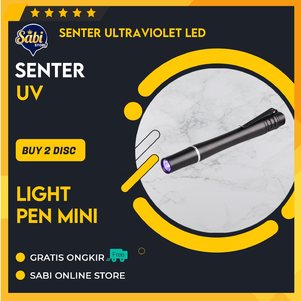 SENTER ULTRAVIOLET UV LIGHT / PEN MINI SENTER LED / 395NM UV-10
