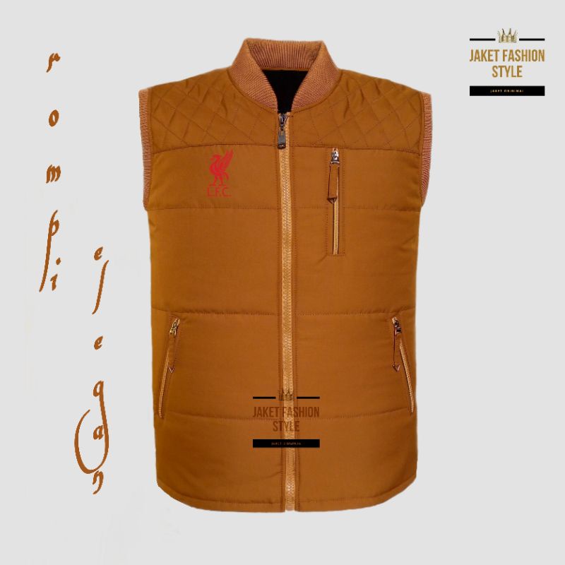rompi jaket LFC / rompi jaket grosir murah berkualitas terbaik / rompi jaket kuning polos / rompi ja