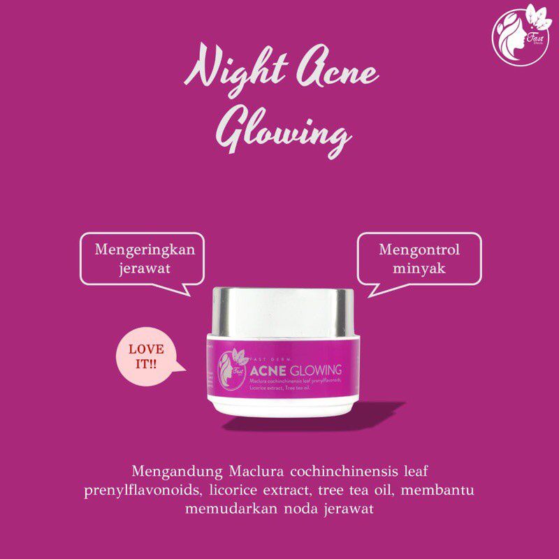 Cream Fast Derm Night Acne Glow