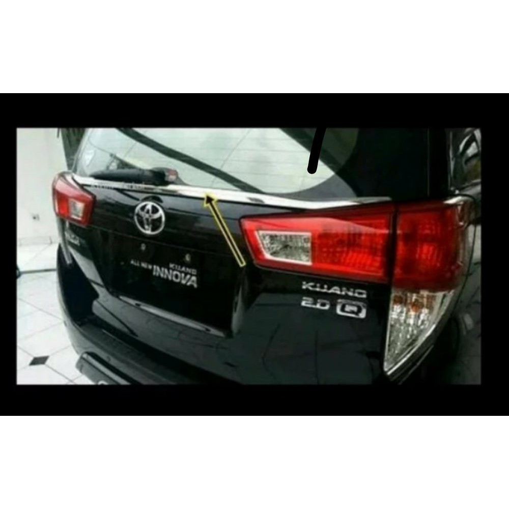 lis list kaca belakang bagasi toyota all new innova inova reborn 2016 sampai 2025 2024 2017 2018 2019 2020 2021 2022 2023 / tipe e g v q venturer diesel PLASTIK chrome CROME tempel ribon