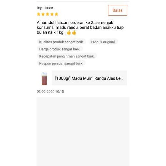 

#♝` [1000gr]Madu Murni Randu Alas Lebah Unggul Mellifera Apis Melifera Madu Mentah Asli Nektar Randu