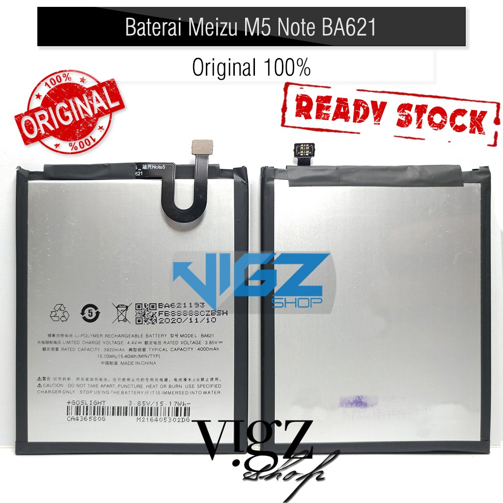 Baterai Meizu M5 Note BA621 Original 100%