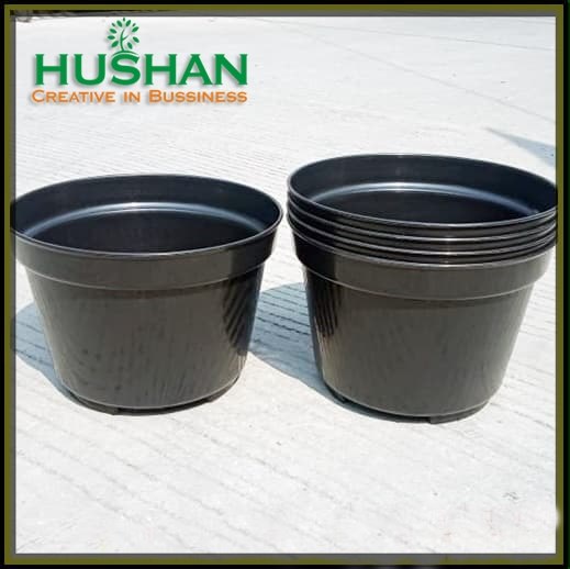 Pot Bunga Plastik 25cm Warna Hitam Ukuran DA 23 Cm DB 15 Cm Tinggi 17 Cm