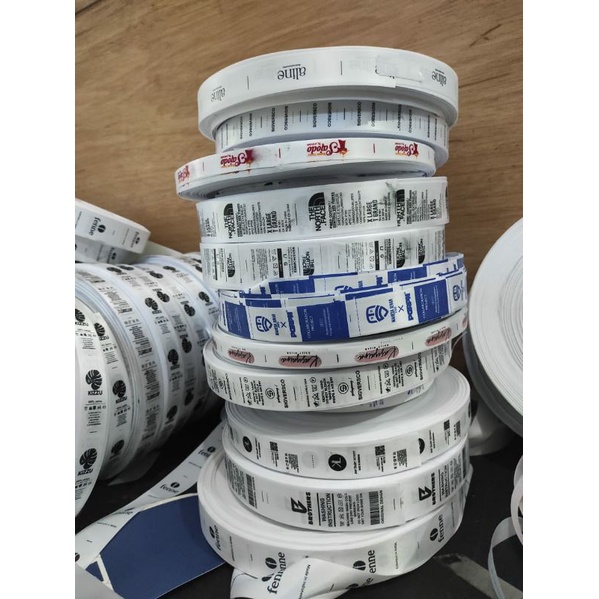 

satin tebal printing/ satin lembut/label hijab/ label pakaian/label baju anak