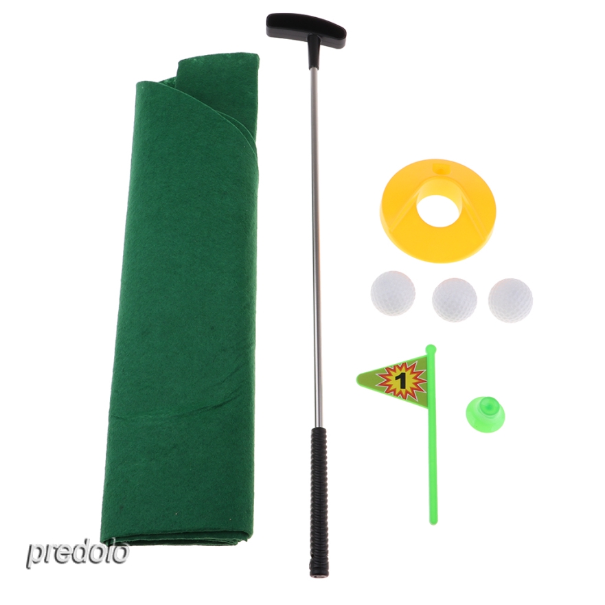 Kid Golf Set, w/Golf Club, Golf Balls, Green Mat, Golf-hole, Flag, Golf Tees