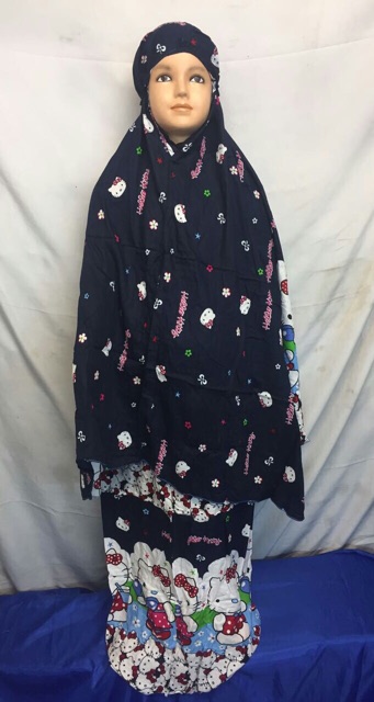 Mukena Rayon Anak Hello Kitty Warna Random