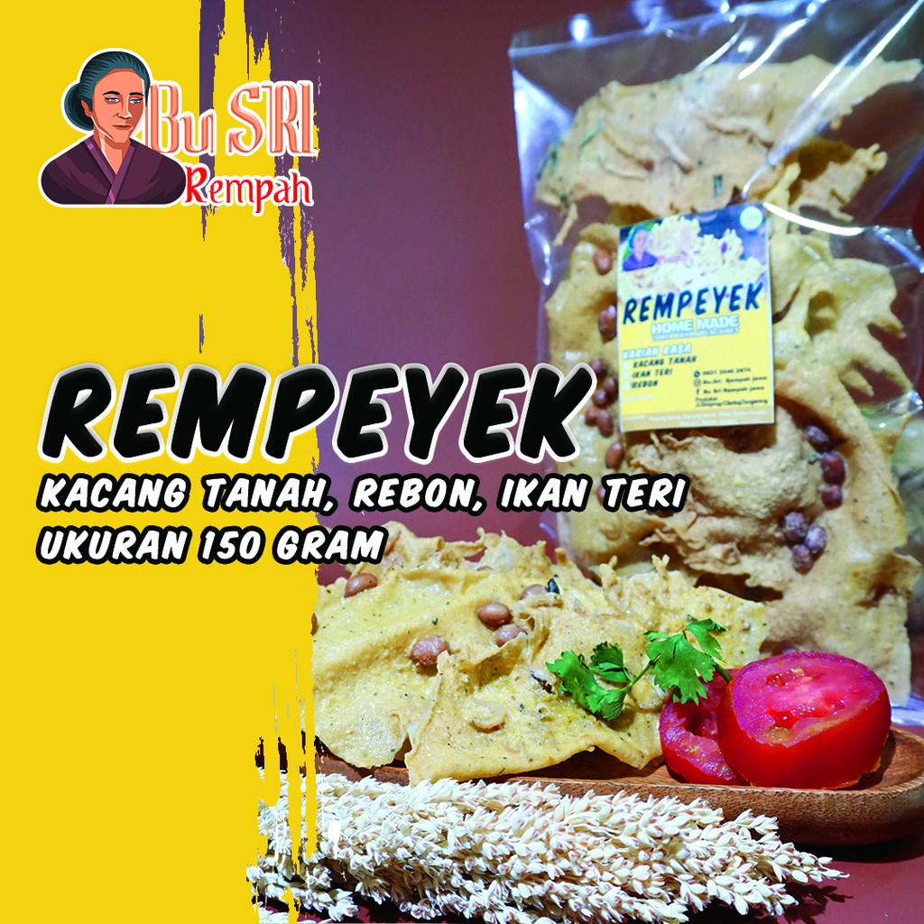 

Rempeyek Renyah Bu.Sri PREMIUM ( 150 GRAM )