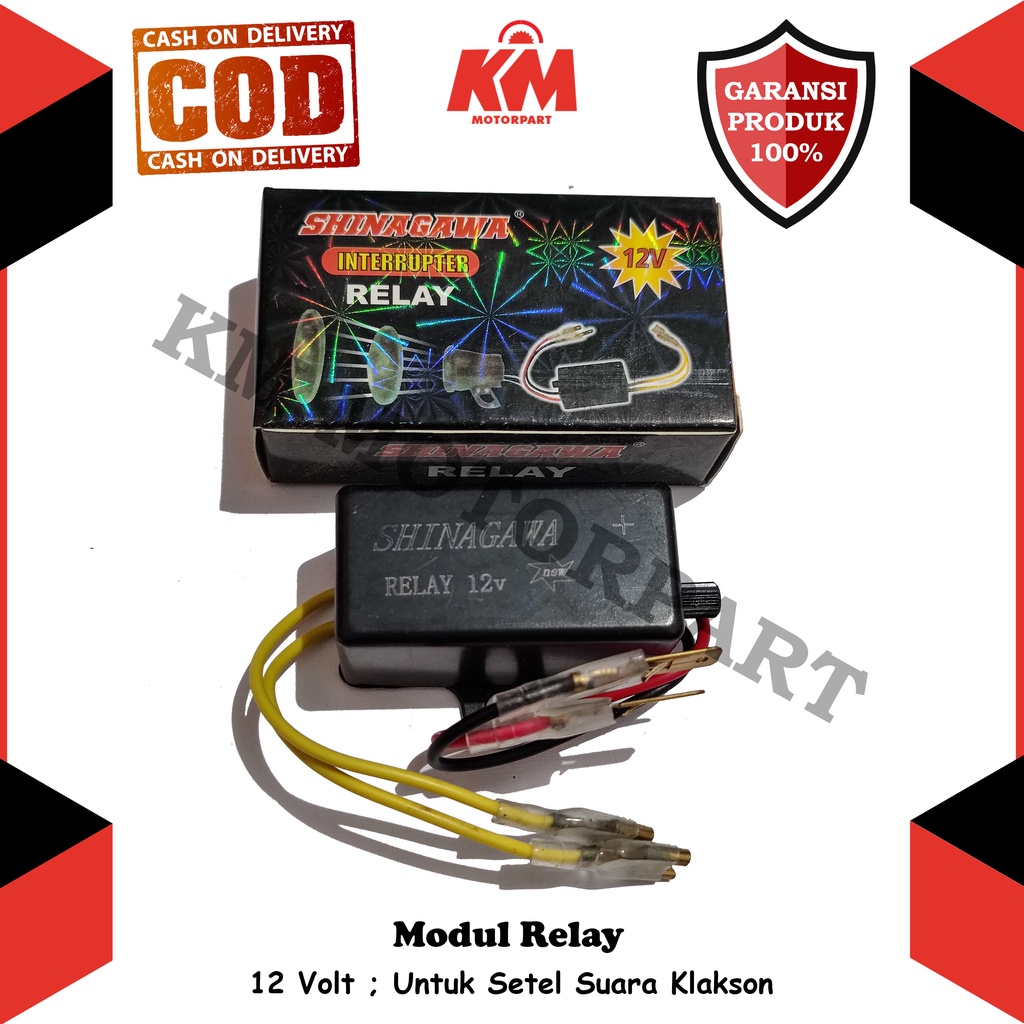 Modul Relay Klakson Motor Putus Setelan Telolet 12V Universal Bisa Diatur