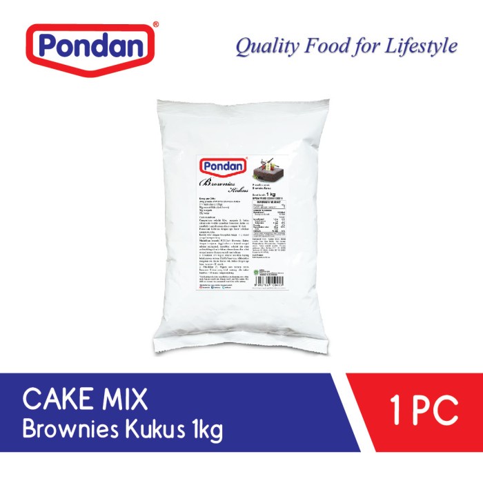 

PROMO [COD] Pondan Brownies kukus (bulky)