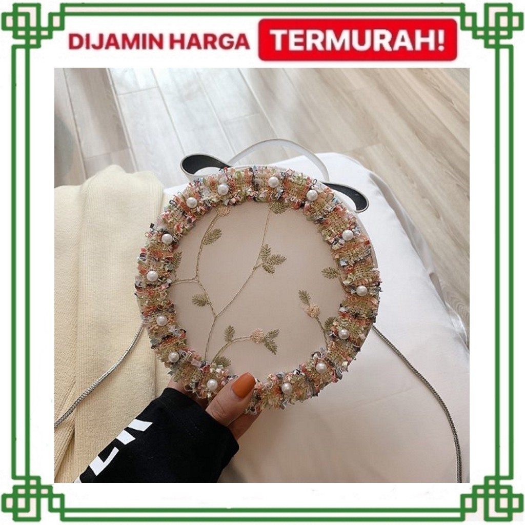 TAS SELEMPANG FASHION IMPORT MODEL BULAT - TAS PESTA - SELEMPANG PESTA - TAS MURAH - LX2979