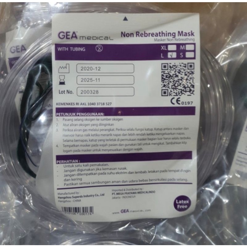 GEA Masker Non Rebreating
