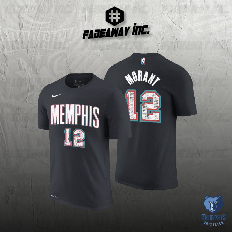 TSHIRT - BAJU/KAOS BASKET NBA MEMPHIS GRIZZLIES 12 JA MORANT - HITAM