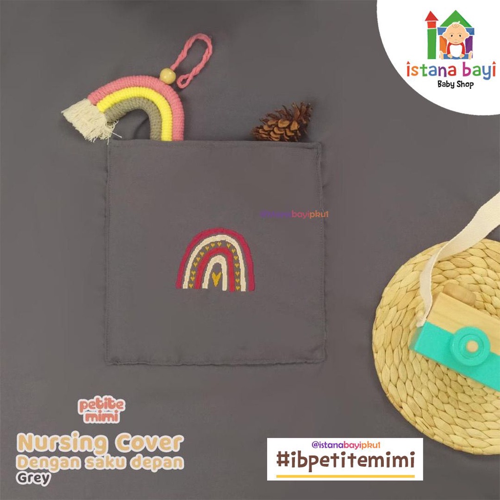 Petite Mimi Apron Rainbow Menyusui Polos - Apron Depan Reguler