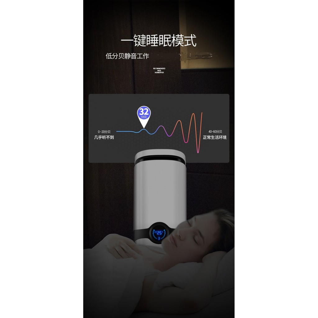 X17 - Large Capacity Air Humidifier Touch Panel Top Filling - 4.5L