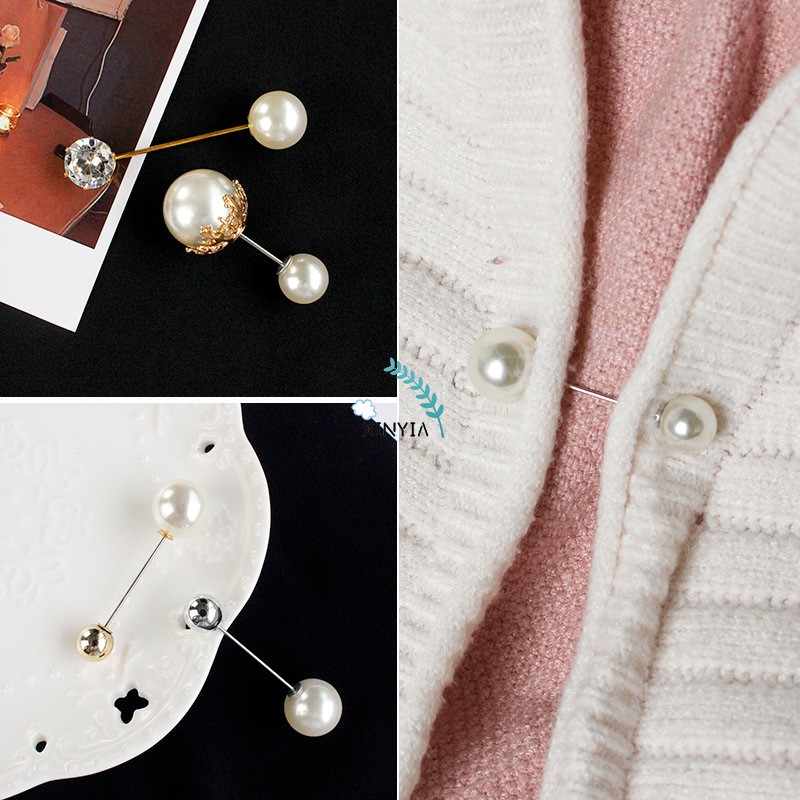 Aksesoris Fashion Murah Mutiara Bros Korea Bros Pearl Pin Brooch Berlian Wanita