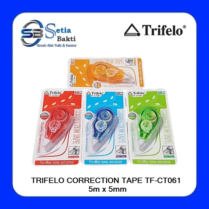 

TRIFELO Correction Tape CT 061 - Pita Koreksi 5 mm x 5 meter - 1 Pcs