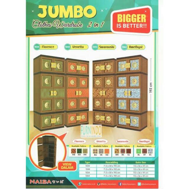  Lemari  Plastik  Naiba Jumbo  Gantung 5 Susun  Harga Obral 