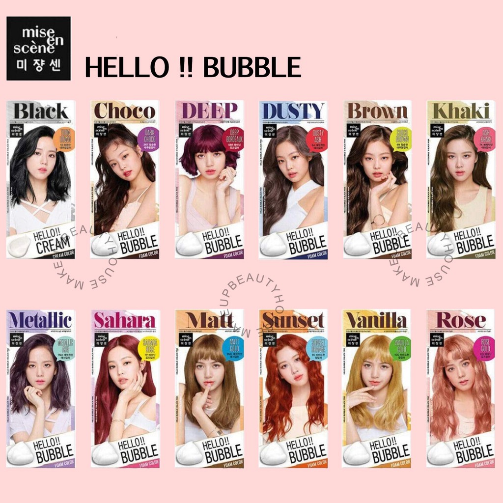 Jual Mise En Scène Hello Bubble Foam Hair Color Blackpink / Hair Serum