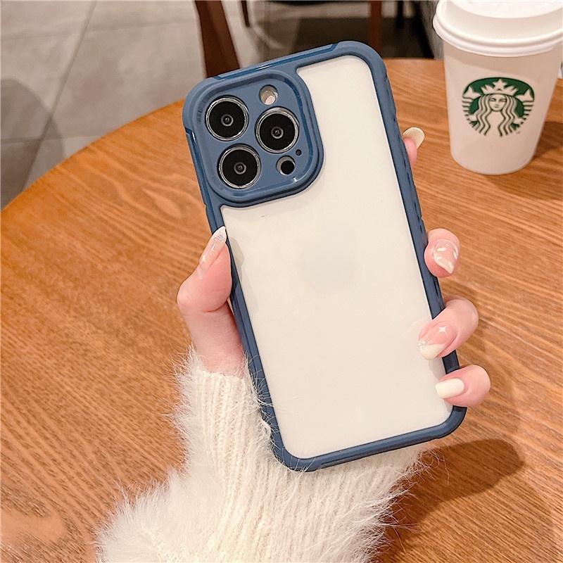 Case bumper Belakang Transparan shockproof Ultra Tipis Untuk iPhone 13 12 11 Pro MAX XS MAX