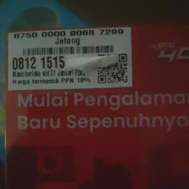 Kartu perdana telkomsel simpati red 4g lte 0k segel exp  2022 murah meriah acak belakang-08 12 15 15 xx jan22