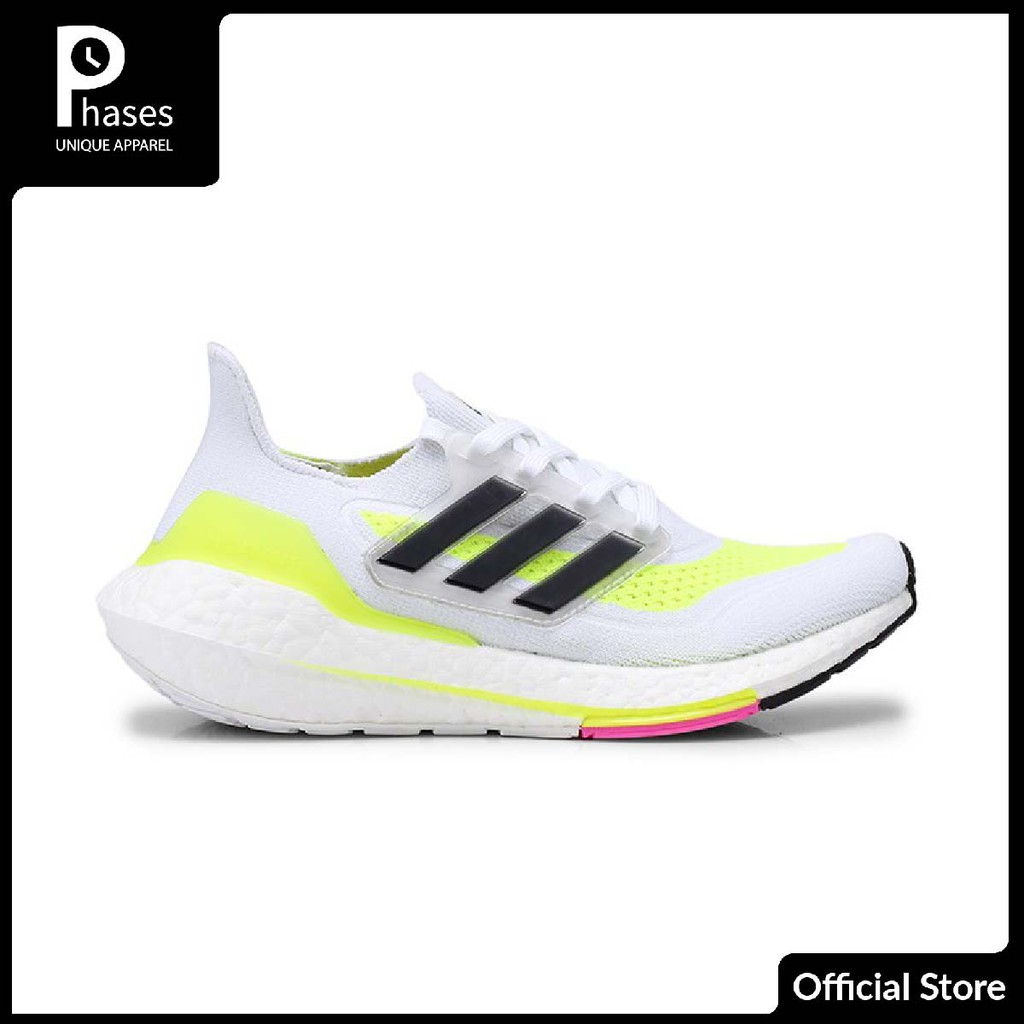 Adidas Ultraboost 21 White Yellow Original Import