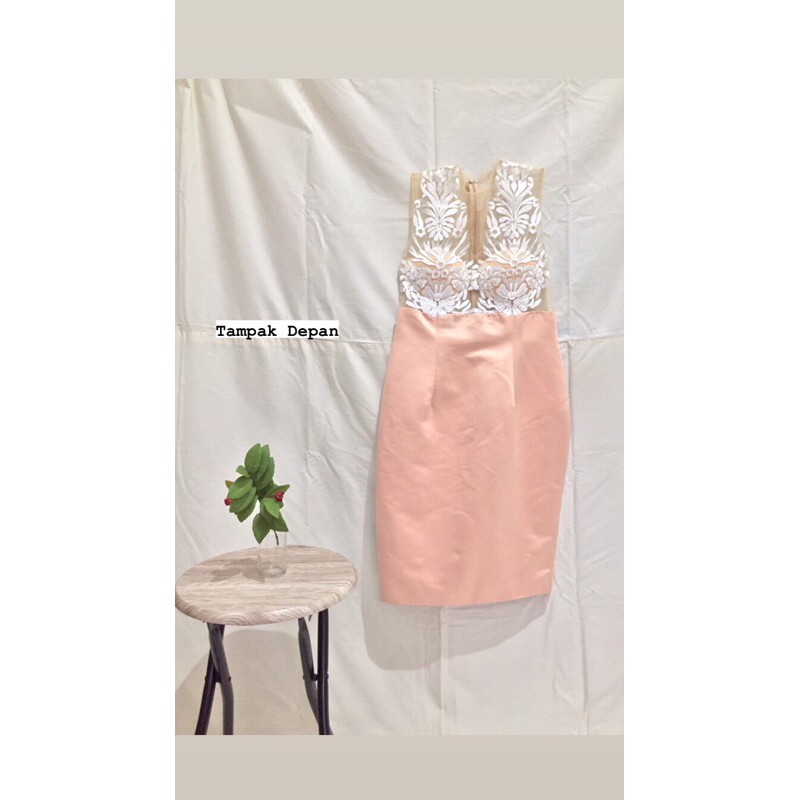 BERNAROSA ELOUISE PEACH DRESS