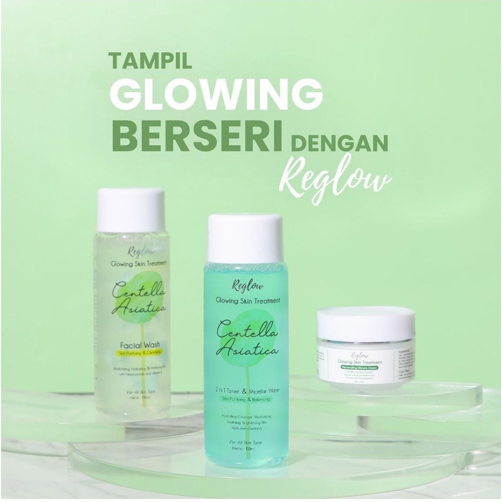 SKINCARE REGLOW Original Series Glowing Skin Treatment Kecantikan Dokter Shindy Putri untuk Jerawat dan Kulit Kusam FREE GIFT dan Pouch