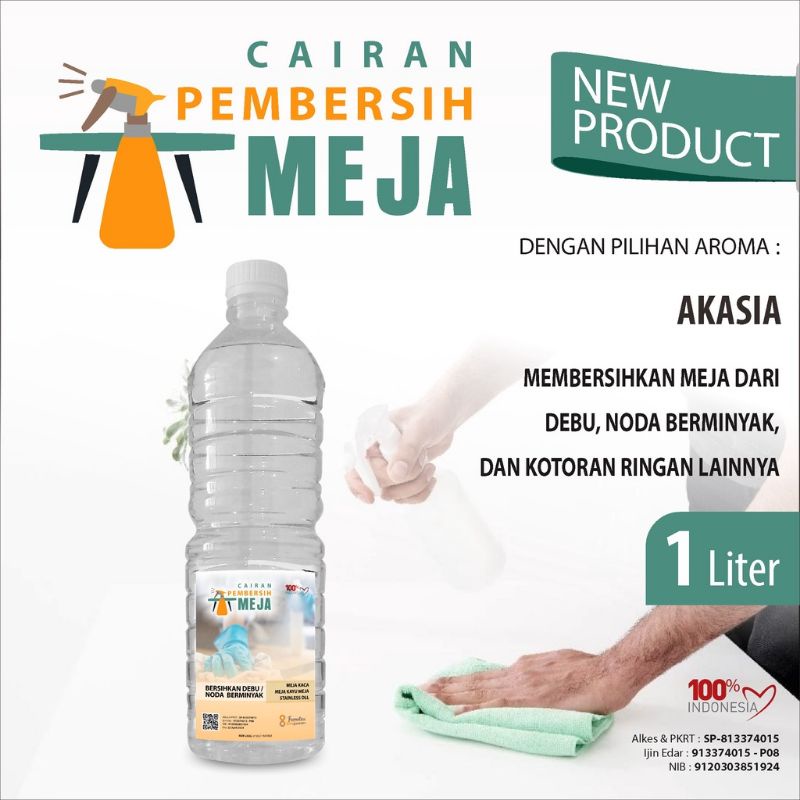 Cairan pembersih meja antiseptic aneka aroma wangi segar kemasan botol 1 liter PET