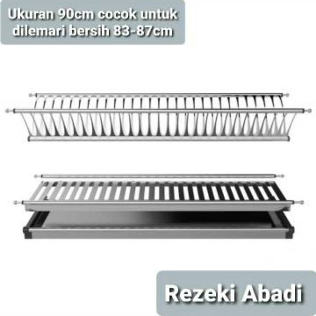 Rak Piring &  Gelas 90cm Stainless