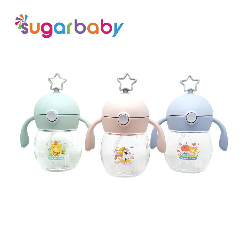 Sugar Baby Tritan Sippy Cup Star 240ml/280ml Botol Minum Sedotan Bayi