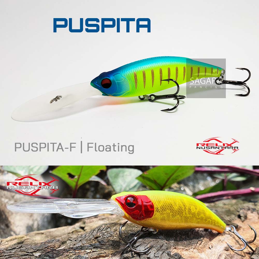 RB Umpan Pancing Minnow Puspita Minnow Relix Nusantara Lure Relix Floating (Ngambang) 10.8gr Dan