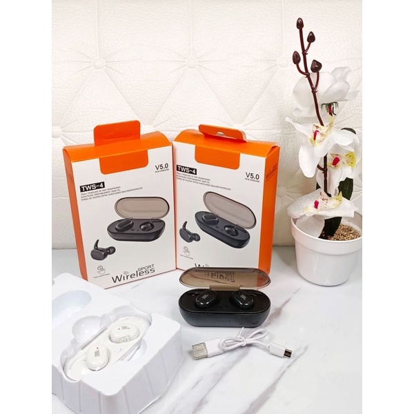 Headset Bluetooth Earphone Tws 4 JBL