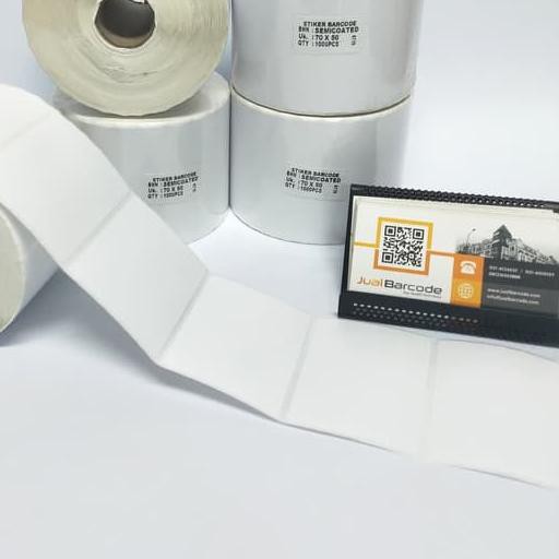 

✫ LABEL PRINTER BARE 70X50MM - 70X50 MM - SEMICOATED ISI 1000 PCS ☺