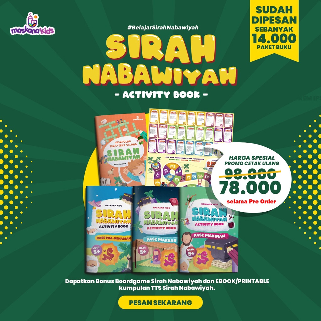 Buku Aktivitas Anak : Sirah Nabawiyah Activity Book