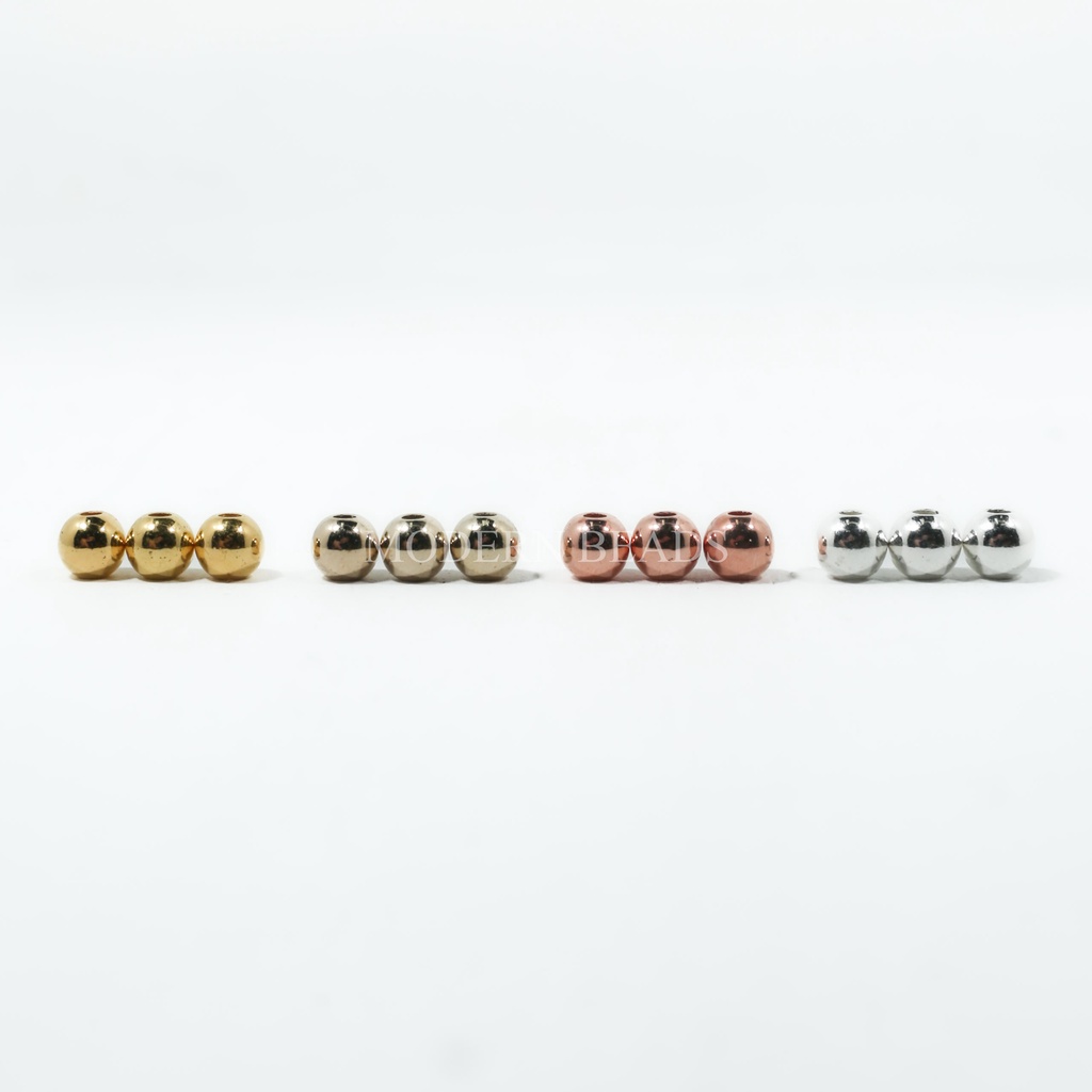 [50 GRAM] Mutiara Jepang / Payet Mote Manik Jepang Bulat  Kw 1 / Kw A / Grade A 3mm 4mm 6mm 8mm Warna Gold, Light Gold, Rose Gold, Silver