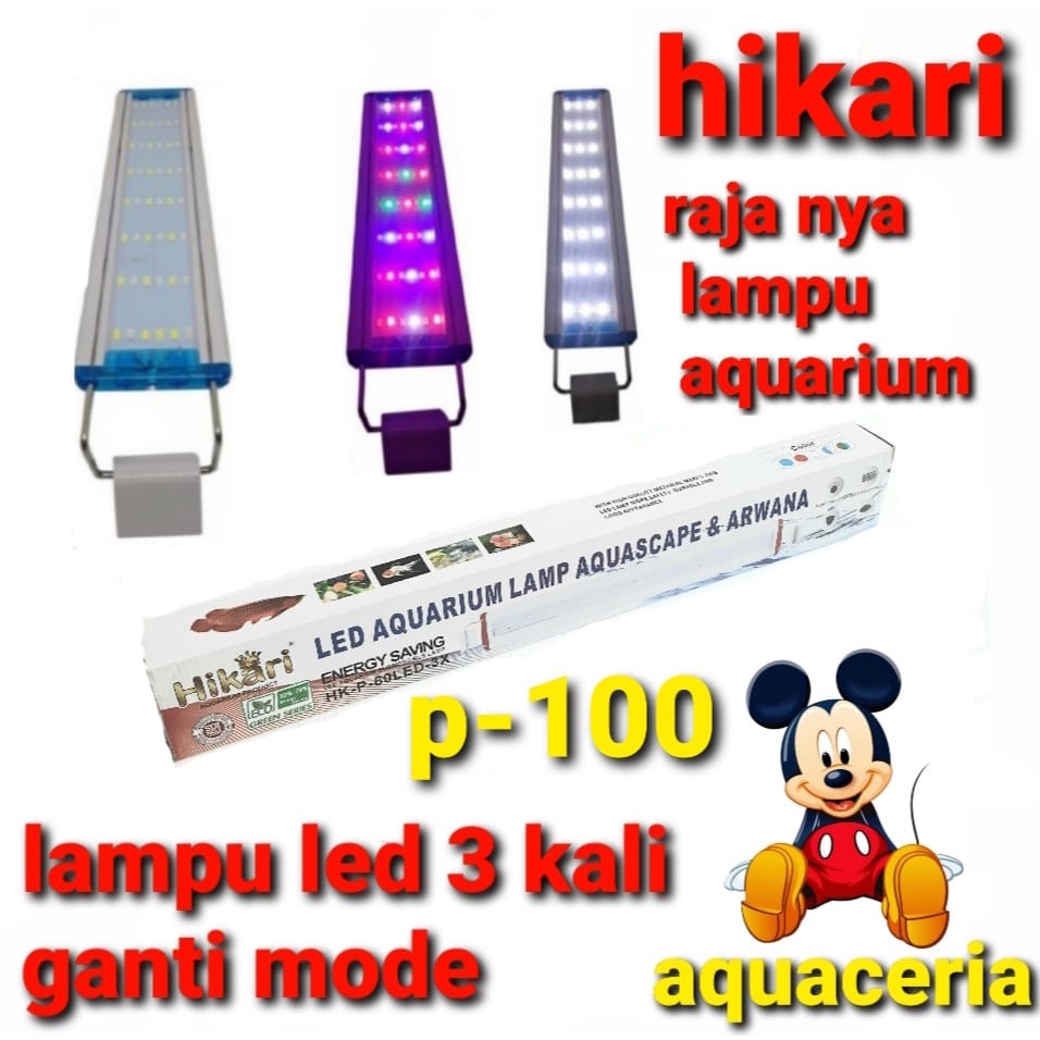 lampu led aquarium p 100 3kali ganti mode cerah dan super terang