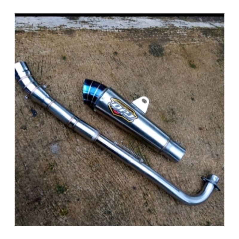 knalpot racing DPJ jiksaw ujung blu suara engker engker Parah for all bebek Jupiter.vega.supra.smas.