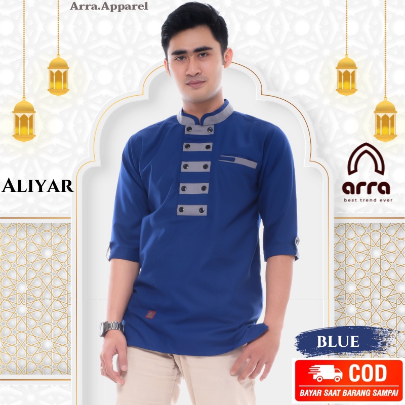 Baju Koko Muslim Pria Dewasa Pakaian Kokoh Kurta Lengan Pendek Terbaru Bju Muslim modern Kurta Pria 
